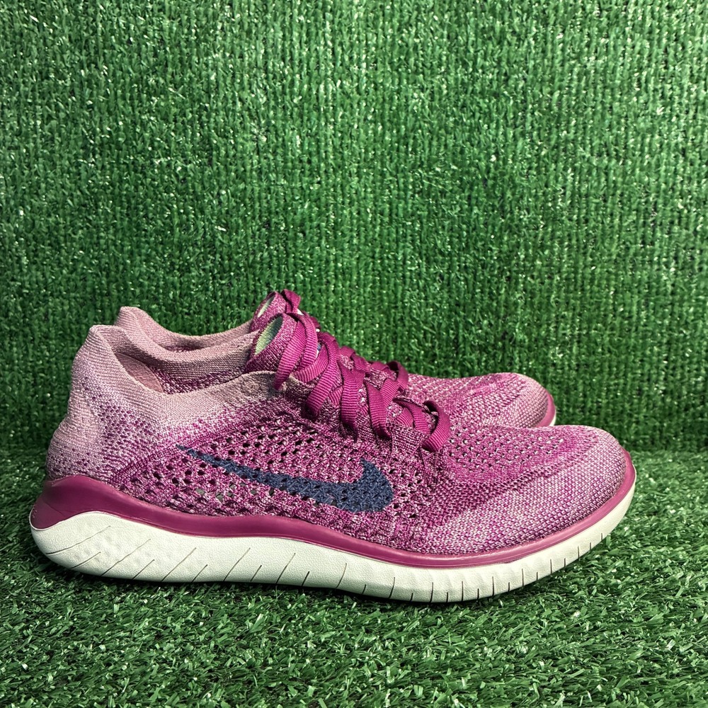 Nike Free RN Flyknit 2018 Lightweight Breathable Athletic Running Pink Women 6.5